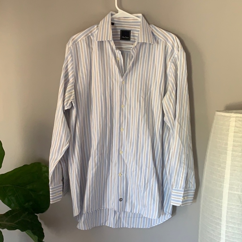 David Donahue Men’s Striped Button Down